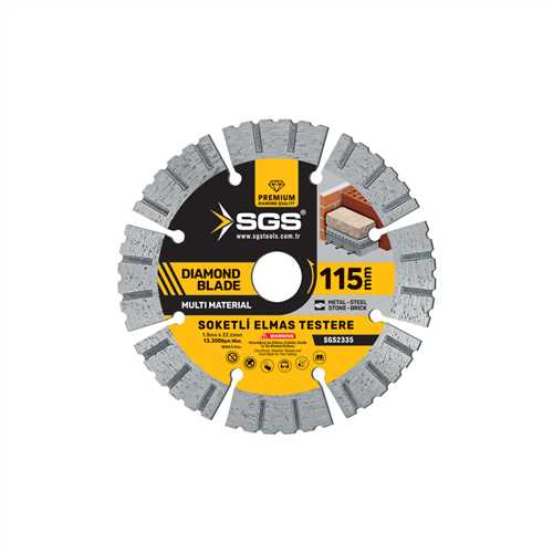 SOKETLİ ELMAS TESTERE MULTI-MATERIAL KESİCİ 115mm