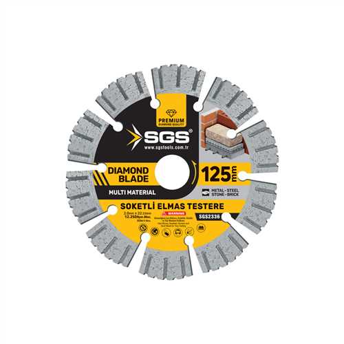 SOKETLİ ELMAS TESTERE MULTI-MATERIAL KESİCİ 125mm
