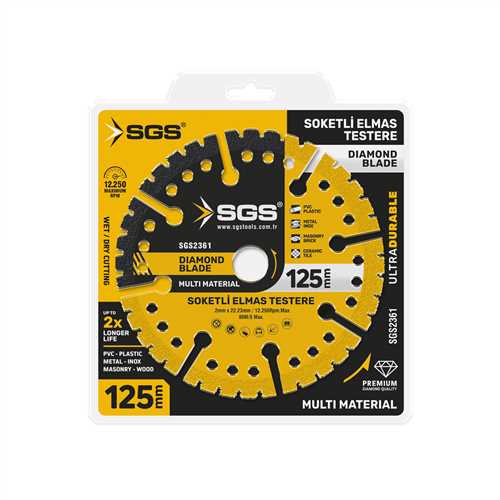ÇOK AMAÇLI MULTI-MATERIAL ELMAS KESME DİSKİ 125 MM