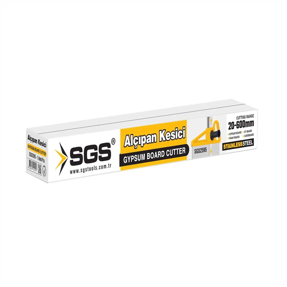 SGS2595 Profesyonel Çift Bıçaklı Alçıpan Kesici 20-600mm