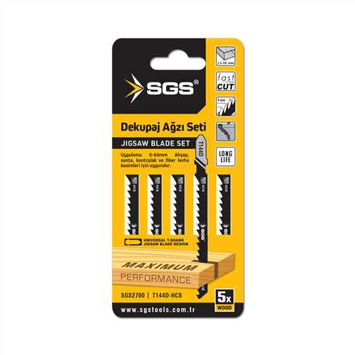DEKUPAJ AĞZI AHŞAP T144D 5 Lİ SET