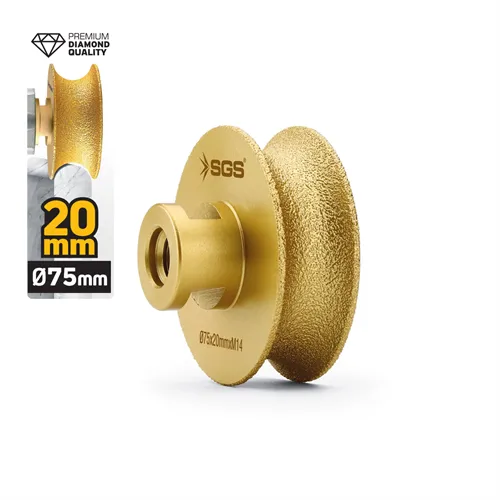 M14-75x20 MM VAKUM ELMAS TAŞLAMA DİSKİ TAM PROFİL