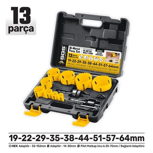 Bİ-METAL PANÇ SETİ 13 PARÇA