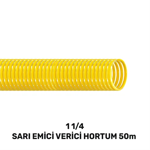 1-1/4’’ SARI EMİCİ VERİCİ HORTUM 50 MT (320gr/mt)