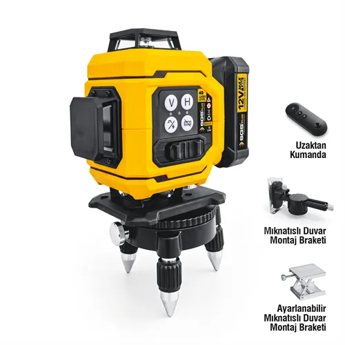 LAZER HİZALAMA DİSTOMAT (ŞAKÜL) 16 Line 4*360 12V 1.8 Ah