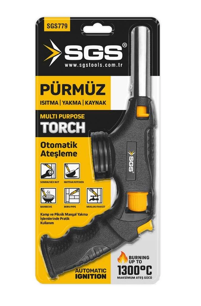 Biterse SGS779 Saplı Pürmüz Başlığı Otomatik Ateşleme 1300 Derece