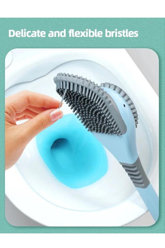 Silikon Ördek Tasarımlı Tuvalet ve İnce Detay Fırçası 2’li Wc Fırça Seti
