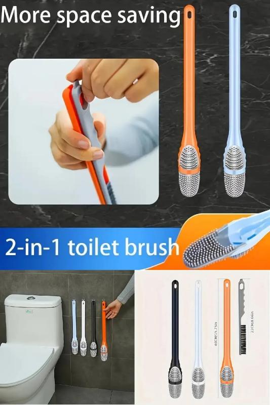 Silikon Ördek Tasarımlı Tuvalet ve İnce Detay Fırçası 2’li Wc Fırça Seti