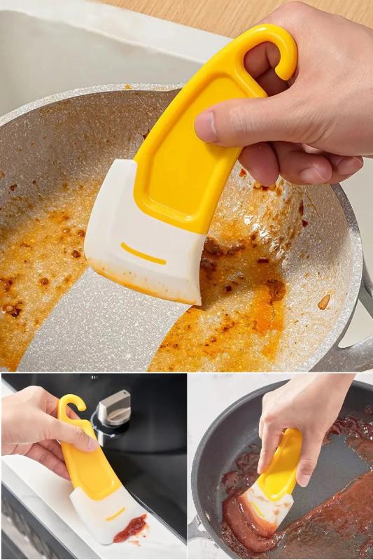 Silikon Uçlu Çizdirmez Çok Amaçlı Spatula Kir Yağ Hamur Kek Kazıyıcı Mutfak Spatulası