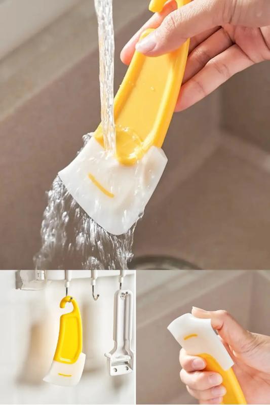 Silikon Uçlu Çizdirmez Çok Amaçlı Spatula Kir Yağ Hamur Kek Kazıyıcı Mutfak Spatulası