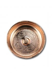 Bakır İşlemeli Hamam Tası 16 cm