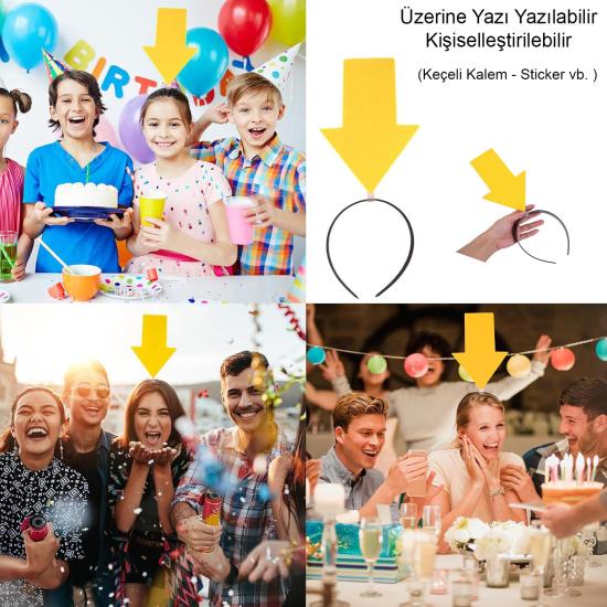 Kişiselleştirilebilir Ok Taç – Sarı Renk