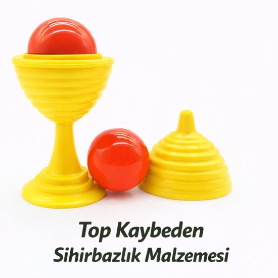 Sarı Renk Sihirli Kupa Top Kaybetme Oyunu - 7 cm