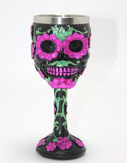 Day Of The Dead Şeker Kurukafa Tasarımlı 3D Çelik Kadeh Bardak