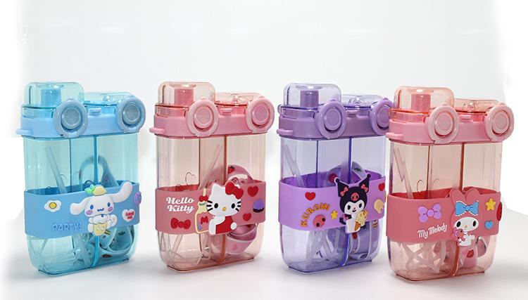 My Melody Çift Bölmeli Pipetli Suluk