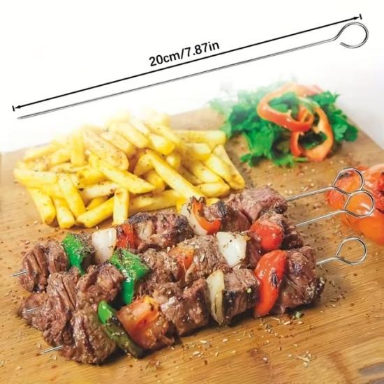 10’lu Paslanmaz Çelik Şiş Seti (20 cm) - Airfryer & Mangal