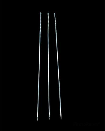 Burgulu Kuşbaşı Şişi - Metal - Kalın Kare - 50 cm