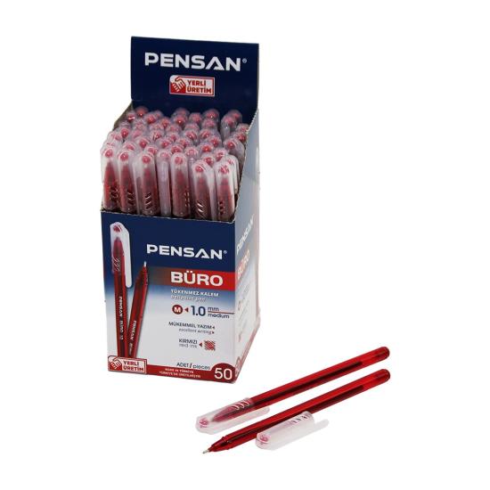 Tükenmez Kalem - Kırmızı Renk - 1.0 mm Medium Uç
