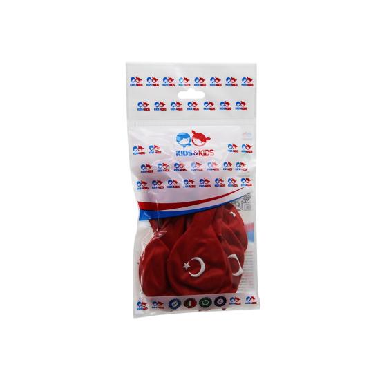 Türk Bayrağı Desenli Balon - 10’lu Paket Türk Bayrağı Desenli Balon - 10’lu Paket