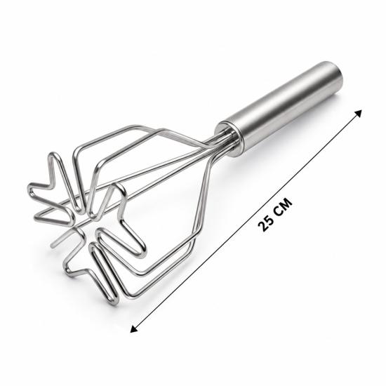 Patates Ezici - Kalp Şekilli - Paslanmaz Çelik - 26 cm Uzunluk
