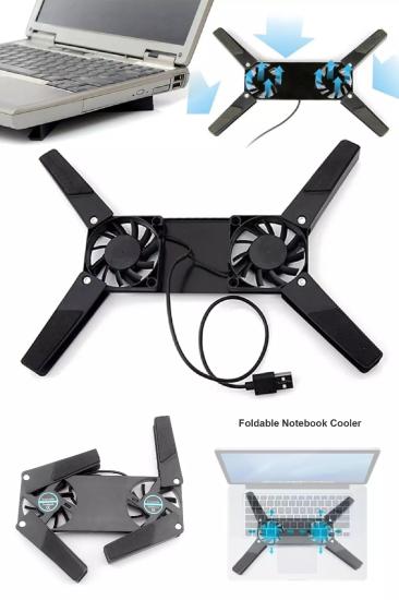 2 Fanlı Katlanabilir Dizüstü Bilgisayar Soğutucusu Laptop Soğutucu Fan