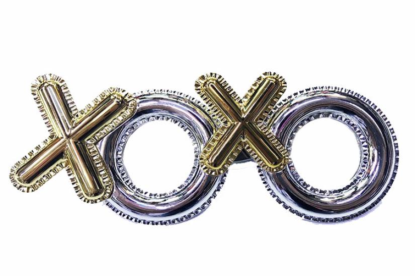Gümüş Renk Xoxo Yazılı Parti Gözlüğü
