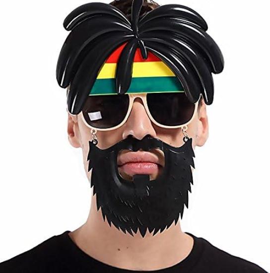 Rasta Peruklu Bob Marley Parti Gözlüğü