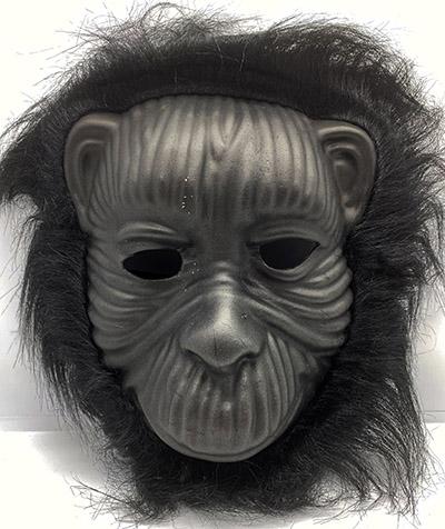Siyah Eva Goril Maskesi Peluş Tüylü Orangutan Model