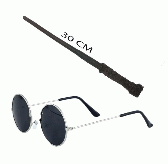 Harry Potter Asası ve Gözlüğü Seti