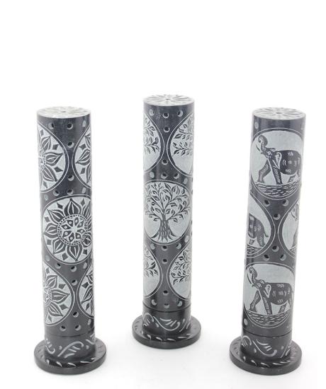 Obsidian Taşı İşlemeli Kule Tütsülük Model 2