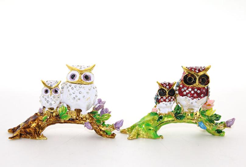 Swarovski Dal Üstünde 2’li Baykuş