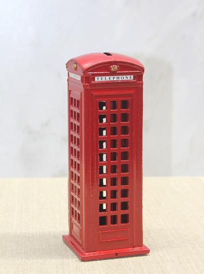 Dekoratif Metal Telefon Kulübesi Kumbara