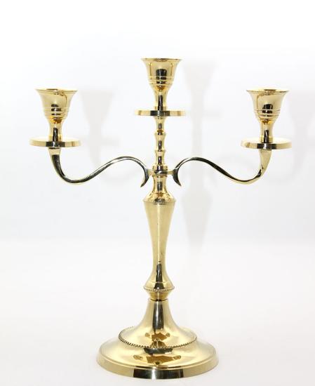 Pirinç 3’lü Şamdan Model 1