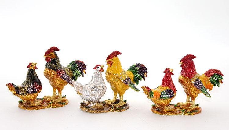 Swarovski Taşlı 2’li Tavuk Model 1