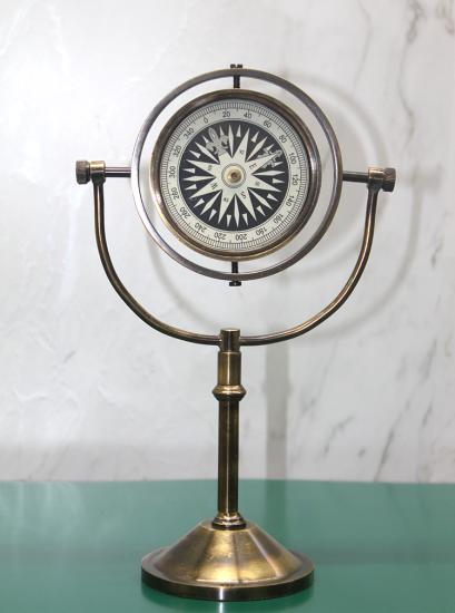 Pirinç Masa Üstü Pusula Model 4
