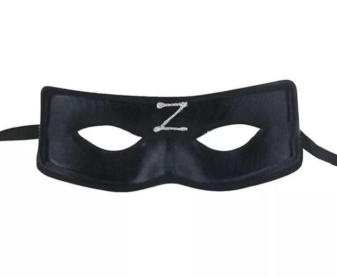 Zorro Maskesi Z Baskılı Lastikli