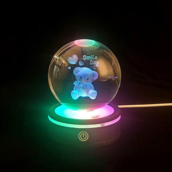 USB’li Ayıcık Tasarımlı Dönen Cam Küre