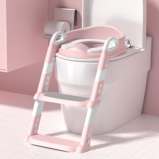 Pembe Merdivenli Çocuk Klozet Adaptörü - Biterse®