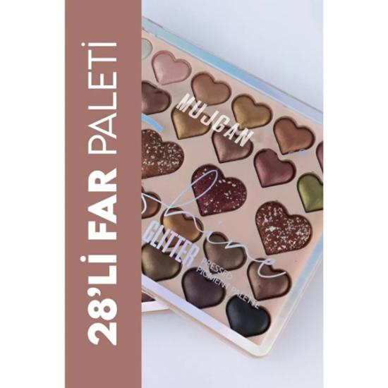 28’li Sedefli Shine Kalp Far Paleti - 2’li Set