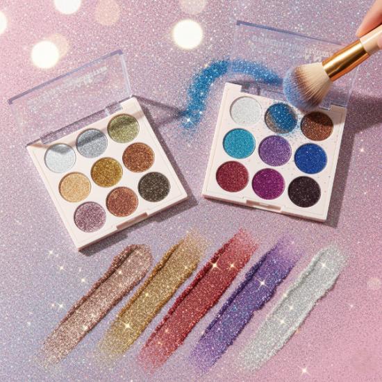9 Renk Glitter Diamond Far Paleti - 2’li Set