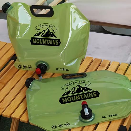 8 Litre Katlanabilir Musluklu Su Kabı - Kamp ve Doğa - Taşıma Kulplu