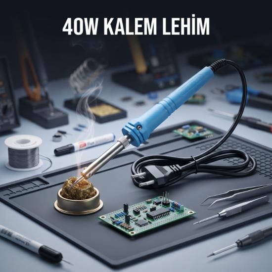 40W Kalem Lehim Makinesi - Elektrikli - Mavi Renk