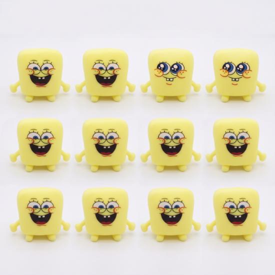 Sünger Bob Tasarımlı Squishy - 12’li Paket - Yumuşak Oyuncak - Farklı Model