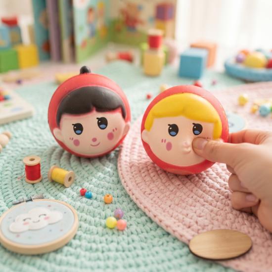 Kırmızı Başlıklı Kız Tasarımlı Squishy - 12’li Paket - Karışık Model - Yumuşak Oyuncak