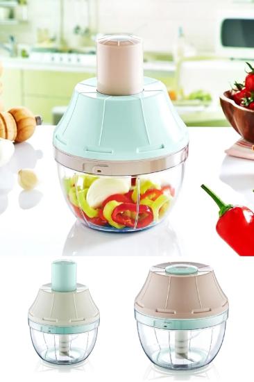 Bas Kes El Rondosu Pratik Basmalı Sebze Doğrayıcı