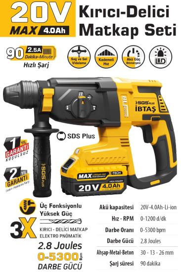 20V Çift Akülü Pnömatik Kırıcı Delici Şarjlı Matkap