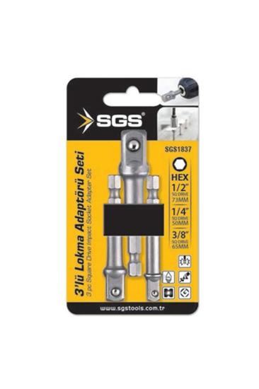 3’ Lü Hex Plus Lokma Adaptörü Seti 1/2-1/4-3/8 SGS1837