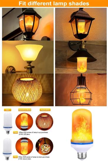 lev Efektli Amber Led Ampul Gece Lambası