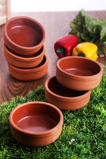 6 Adet Toprak Güveç Kabı Toprak Sütlaç Kasesi