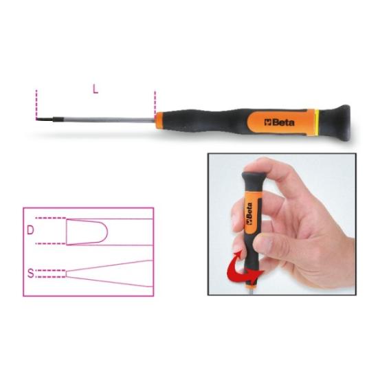 Düz Mikro Tornavida 1257LP 2,5